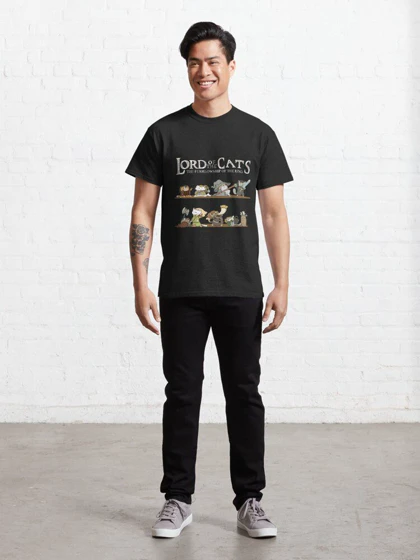 تیشرت کلاسیک ارباب حلقه ها | تیشرت Lord Of The Rings طرح Lord of cats کد 114841