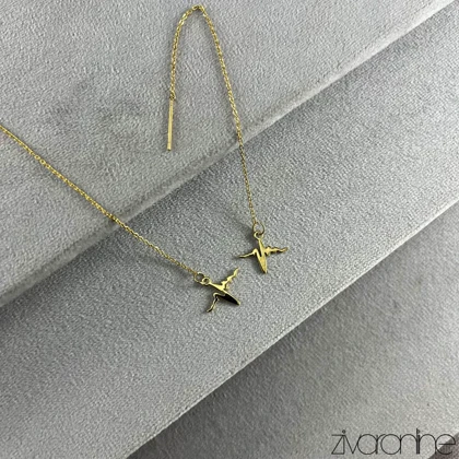 گوشواره زنانه بخیه ای طرح بینهایت 20420