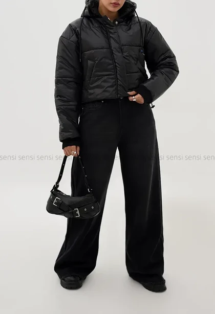 کاپشن کلاه دار پشم شیشه کد1004773