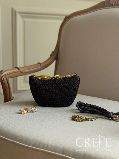 کیف هلالی طرح بافت