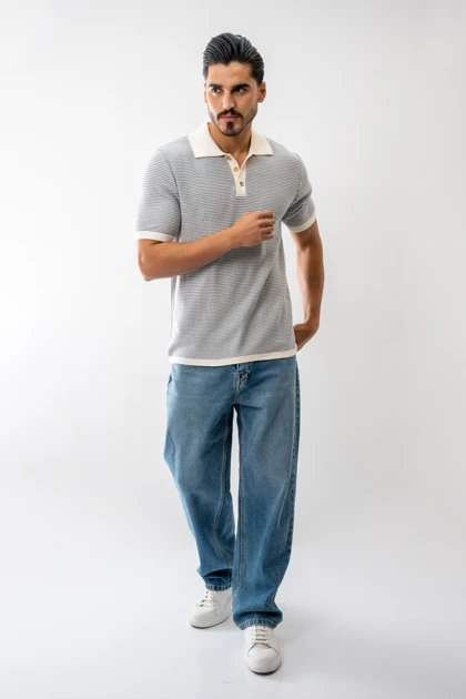 پلوشرت بافت آستین کوتاه مردانه