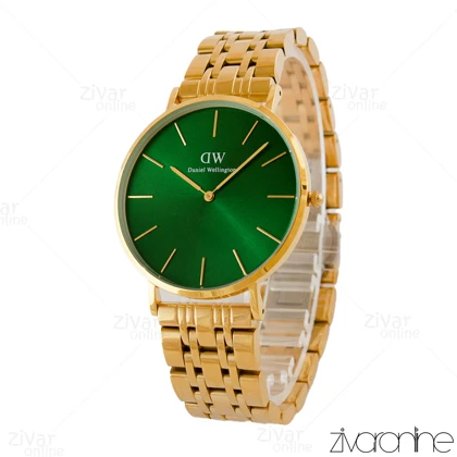 ساعت دنیل ولینگتون مردانه طلایی صفحه سبز 105283