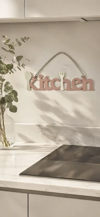 آویز چوبی طرح قاشق و چنگال Kitchen