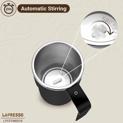 ماگ همزن‌دار مغناطیسی خودکار شارژی 380 میلی‌لیتری لپرسو LPCFFM0018