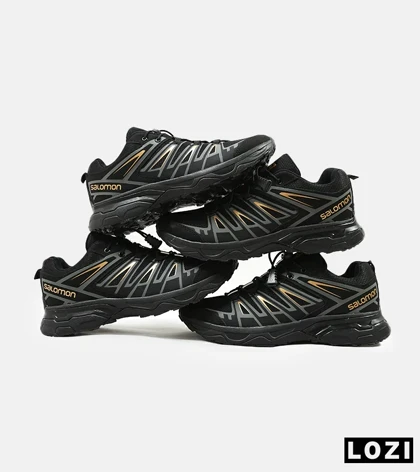 کفش کتانی بزرگ پا مشکی طلایی سالومون Salomon X ULTRA