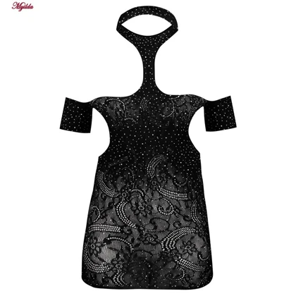 سرهمی فانتزی نگین‌دار زنانه مشکی کد 4860-7185
