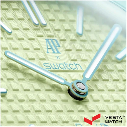 ساعت اودمار پیگه x سواچ AP X SWATCH کالکشن رویال پاپ مدل BLAUE ACHT