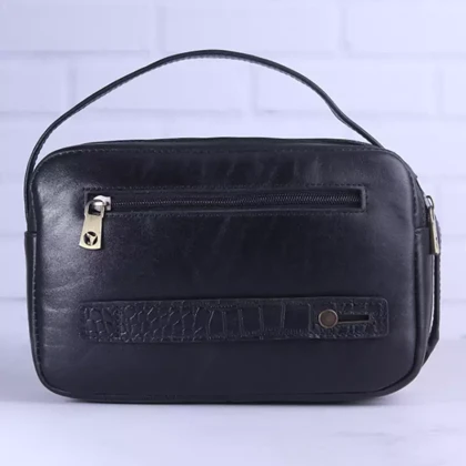 شوز بگ چرم چرمسال طرح پوست مار مشکی 940/7