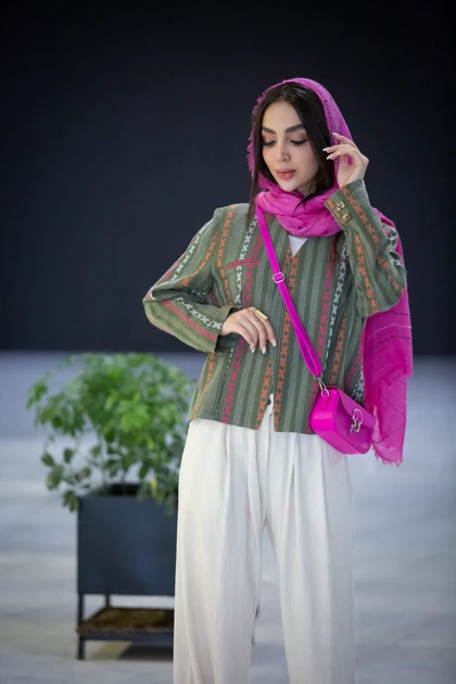 مانتو کت کنفی سجاف جیب هلال