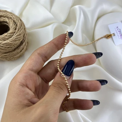 پابند زنانه توپی مدل تابان ژوپینگ طلایی