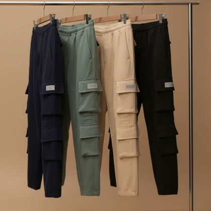 شلوار بنگال کارگو مردانه مدل HAMED-مشکی