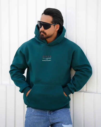 هودی مردانه دورس سه‌نخ طرح Dream Inspire
