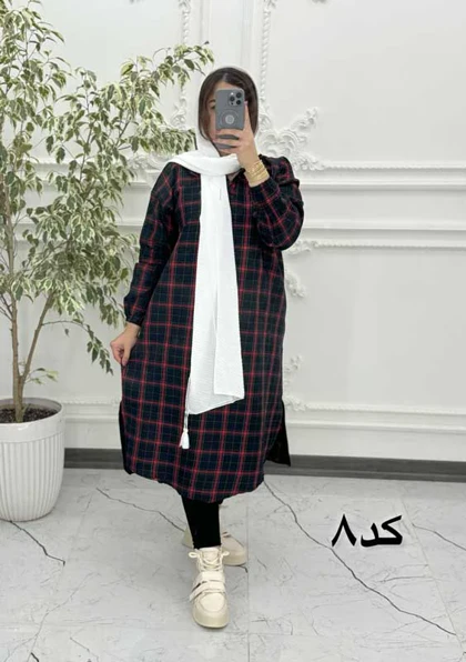 پیراهن چهارخونه پاییزه 6056