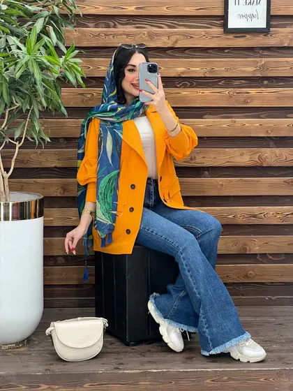مانتو لینن جیب حلقه