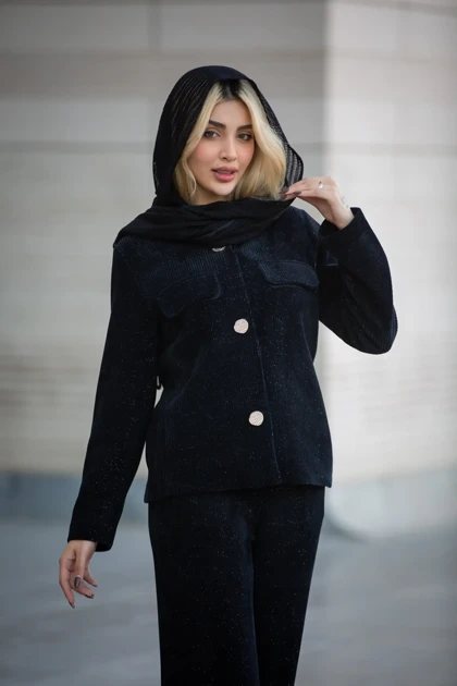 پالتو لمزور بیسکوییتی دکمه نما