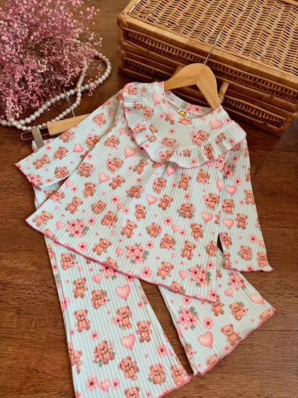 بلوز شلوار ریلی دخترانه