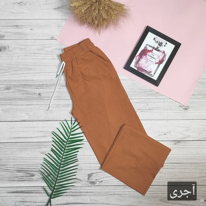 شلوار نیم بگ لینن کد 30112