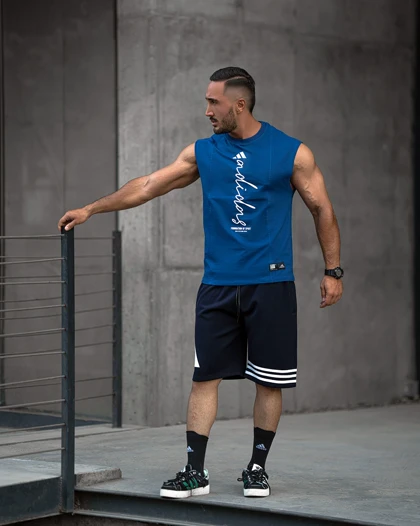 رکابی ورزشی وست ADIDAS آبی فری سایز