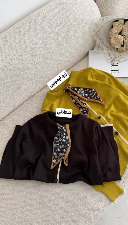 بلوز بافت یقه کراواتی 3446