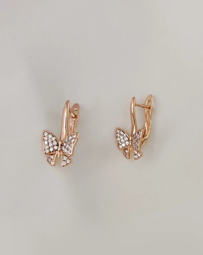 گوشواره پروانه ای ژوپینگ
