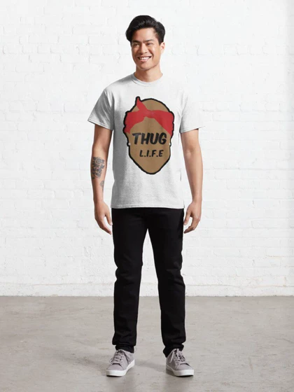 تیشرت لانگ 2PAC طرح Tupac - Thug life Classic T-Shirt کد 190382