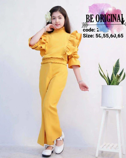 شومیز شلواردم پا چاک‌دار دخترانه