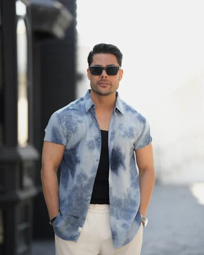 پیراهن استین کوتاه ابروبادی