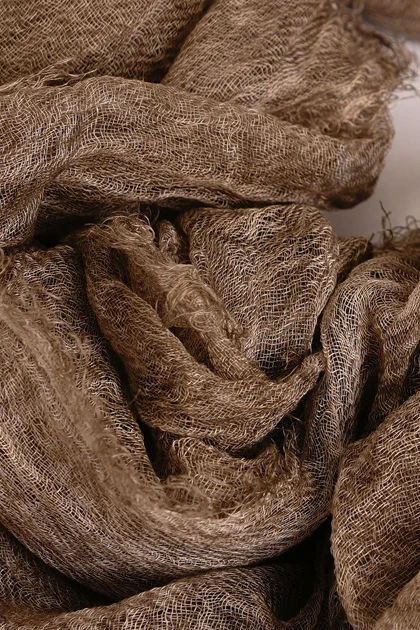 شال لینن ریشه دار زنانه