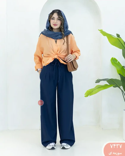 شلوار فول بگ بندی 7437