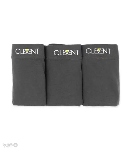 پک شورت مردانه پادار نخی کمر کش Clevent کلونت کد 2407 - بسته 3 عددی