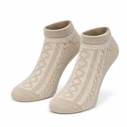 جوراب مچی زنانه پنبه‌ای طرح دار Family Socks بدون درز و معطر