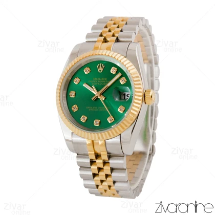 ساعت رولکس دیت جاست مردانه صفحه سبز 104790