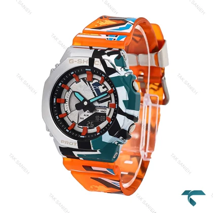 ساعت کاسیو جیشاک GM-S2100 زنانه نارنجی طرح دار G-shock-6381-L