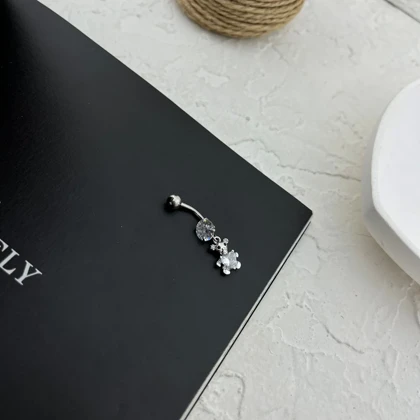 پیرسینگ ناف آویزدار طرح خرس