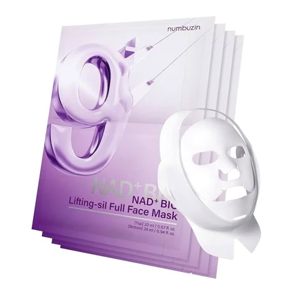 ماسک ضدچروک بایولیفتینگ شماره 9 نامبوزین numbuzin No.9 Sheet Mask NAD+ BIO Lifting-sil Full Face Mask