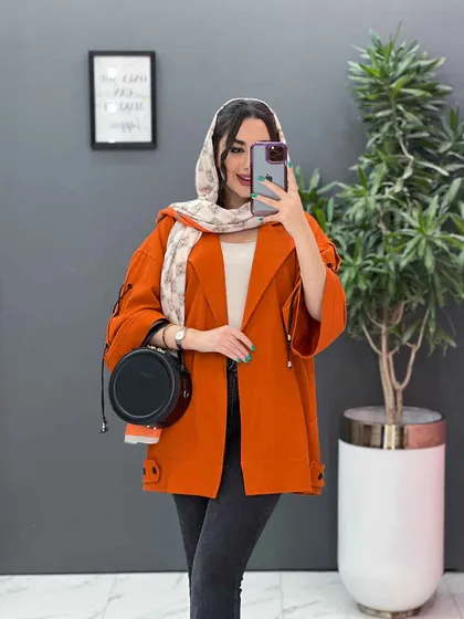 مانتو لینن آستین گت ضربدری