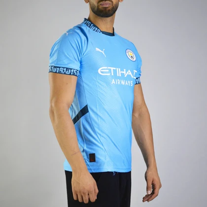 تیشرت فوتبالی پلیری منچستر سیتی مدل Puma-7991 آبی روشن