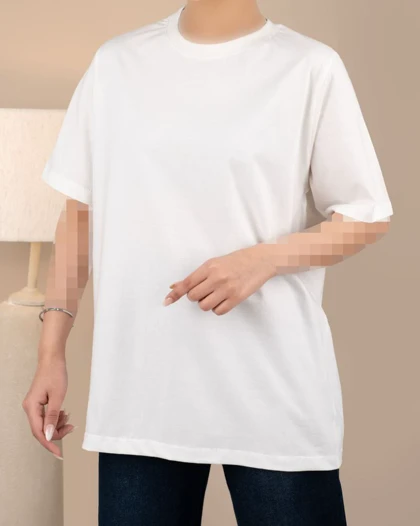 تیشرت سفید ساده کد 29319