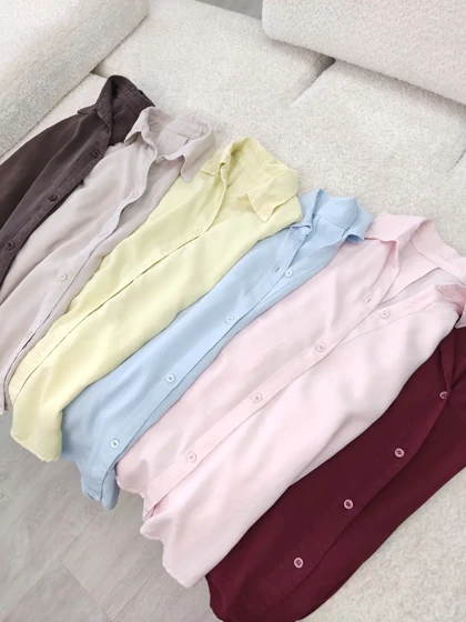 شومیز سیلک پشت پیله صدف