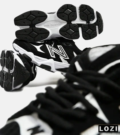 کفش کتانی مردانه و زنانه مشکی سفید NEW BALANCE 9060