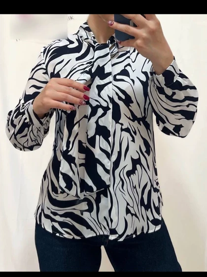 شومیز یقه کراواتی sateen_order