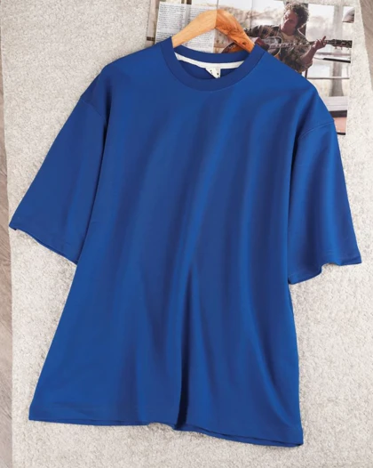 تیشرت مردونه آبی کاربنی ( L تا 2XL ) کد 28119