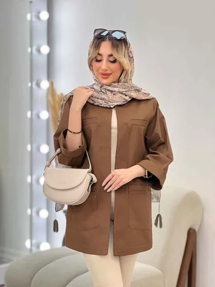 مانتو چهار جیب مغزی دوزی