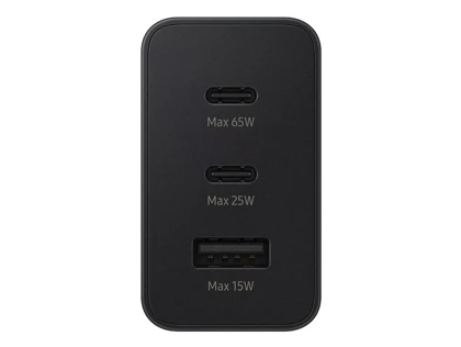 شارژر دیواری اصلی سه پورت 65 وات سامسونگ Samsung EP-T6530NBEGEU Power Adapter