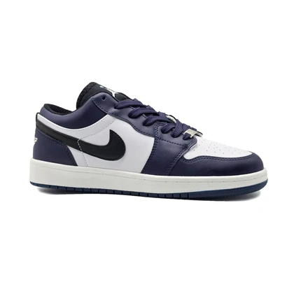 کفش کتانی اسپرت مردانه رنگ سفید سرمه ای مدل نایک NIKE Jordan 1 low
