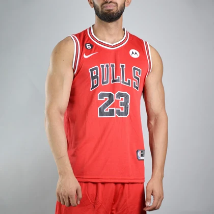 ست رکابی و شلوارک ورزشی مردانه شیکاگو بولز مدل D0699 قرمز