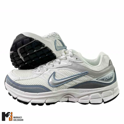 کفش ورزشی مردانه نایک مدل Vomero سفید طوسی