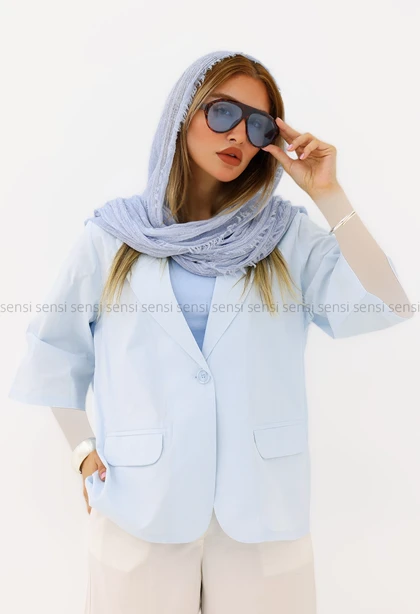 کت زنانه لینن آستین 3ربع کد1006451
