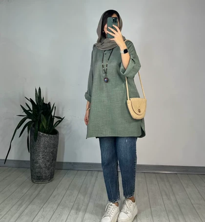 مانتو جلو دکمه لیانا 3