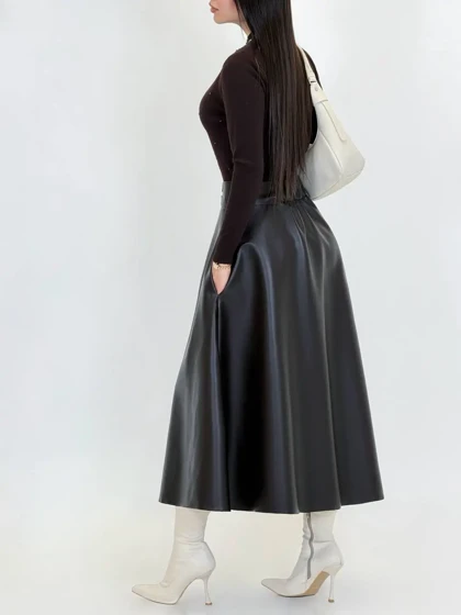 7593-دامن چرم Ariel